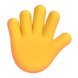 Hand with Fingers Splayed - Fluent (Microsoft)