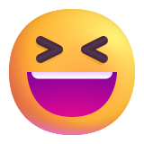 Grinning Squinting Face - Fluent (Microsoft)