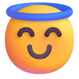 Smiling Face with Halo - Fluent (Microsoft)
