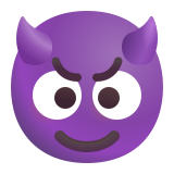 Smiling Face with Horns - Fluent (Microsoft)