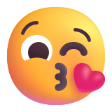 Face Blowing Kiss - Fluent (Microsoft)
