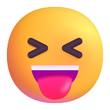 Face with Stuck-Out Tongue and Tightly-Closed Eyes - Fluent (Microsoft)