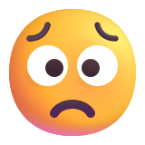 Worried Face - Fluent (Microsoft)