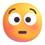 Flushed Face - Fluent (Microsoft)