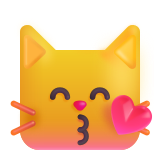 Kissing Cat Face - Fluent (Microsoft)