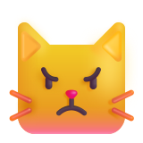 Pouting Cat Face - Fluent (Microsoft)