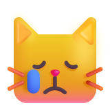 Crying Cat Face - Fluent (Microsoft)
