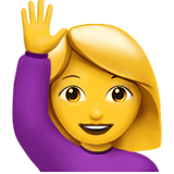 Woman Raising Hand - Fluent (Microsoft)
