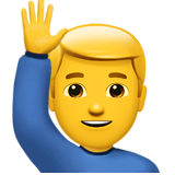 Man Raising Hand - Fluent (Microsoft)