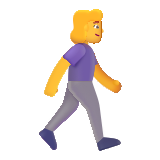 Woman Walking Right - Fluent (Microsoft)
