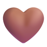 Brown Heart - Fluent (Microsoft)