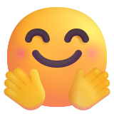 Smiling Face with Open Hands (Hugging Face) - Fluent (Microsoft)