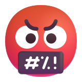 Cursing Face (Face with Symbols on Mouth) - Fluent (Microsoft)