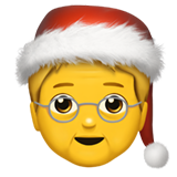Person with Santa Claus Hat - Fluent (Microsoft)
