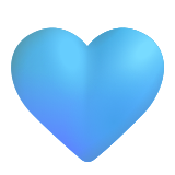 Light Blue Heart - Fluent (Microsoft)