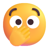 Face with Open Eyes and Hand Over Mouth - Fluent (Microsoft)