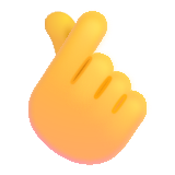 Index Finger and Thumb Crossed (Finger Heart) - Fluent (Microsoft)