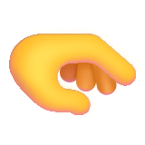Right-Facing Palm Down Hand - Fluent (Microsoft)