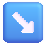 Down-Right Arrow - Fluent (Microsoft)