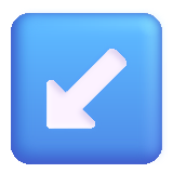 Down-Left Arrow - Fluent (Microsoft)