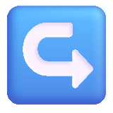 Rightwards Arrow with Hook - Fluent (Microsoft)