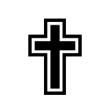 Outlined Latin Cross - Fluent (Microsoft)