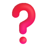 Question Mark Ornament - Fluent (Microsoft)