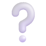 White Question Mark Ornament - Fluent (Microsoft)