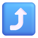 Right Arrow Curving Up - Fluent (Microsoft)