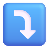Right Arrow Curving Down - Fluent (Microsoft)