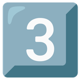 Keycap Digit Three - Noto (Google)