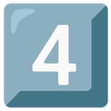 Keycap Digit Four - Noto (Google)