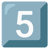 Keycap Digit Five - Noto (Google)