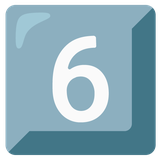 Keycap Digit Six - Noto (Google)