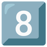 Keycap Digit Eight - Noto (Google)