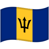 Flag: Barbados - Noto (Google)
