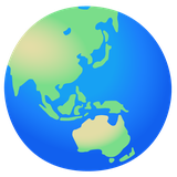Globe Showing Asia-Australia - Noto (Google)