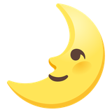 First Quarter Moon Face - Noto (Google)