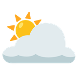 Sun Behind Large Cloud - Noto (Google)