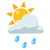 Sun Behind Rain Cloud - Noto (Google)
