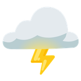 Cloud with Lightning - Noto (Google)