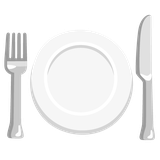 Fork and Knife With Plate - Noto (Google)