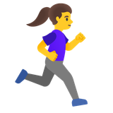 Woman Running Right Arrow - Noto (Google)