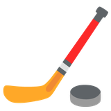 Ice Hockey Stick and Puck - Noto (Google)