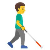 Man with White Cane Arrow - Noto (Google)