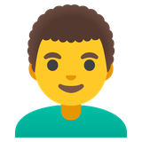 Man: Curly Hair - Noto (Google)