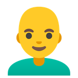 Man: Bald - Noto (Google)