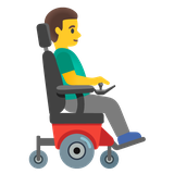 Man in Motorized Wheelchair Moving - Noto (Google)
