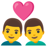 Couple with Heart: Man, Man - Noto (Google)