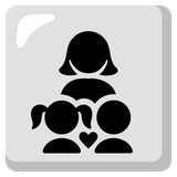 Family: Woman, Girl, Boy - Noto (Google)